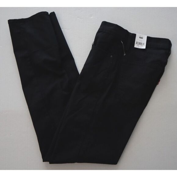Levi's 724 Women Sz 27x30 Black High Rise Slim Straight Hypersoft Denim Jeans - Picture 7 of 10